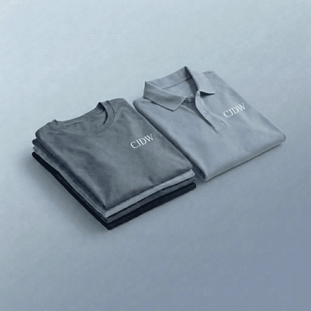 Merchandise apparel custom seperti kaos dan hoodie untuk kebutuhan corporate